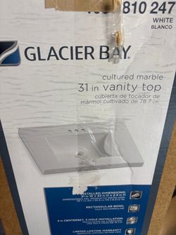 Glacier Bay 31 inch cultured marble vanity top