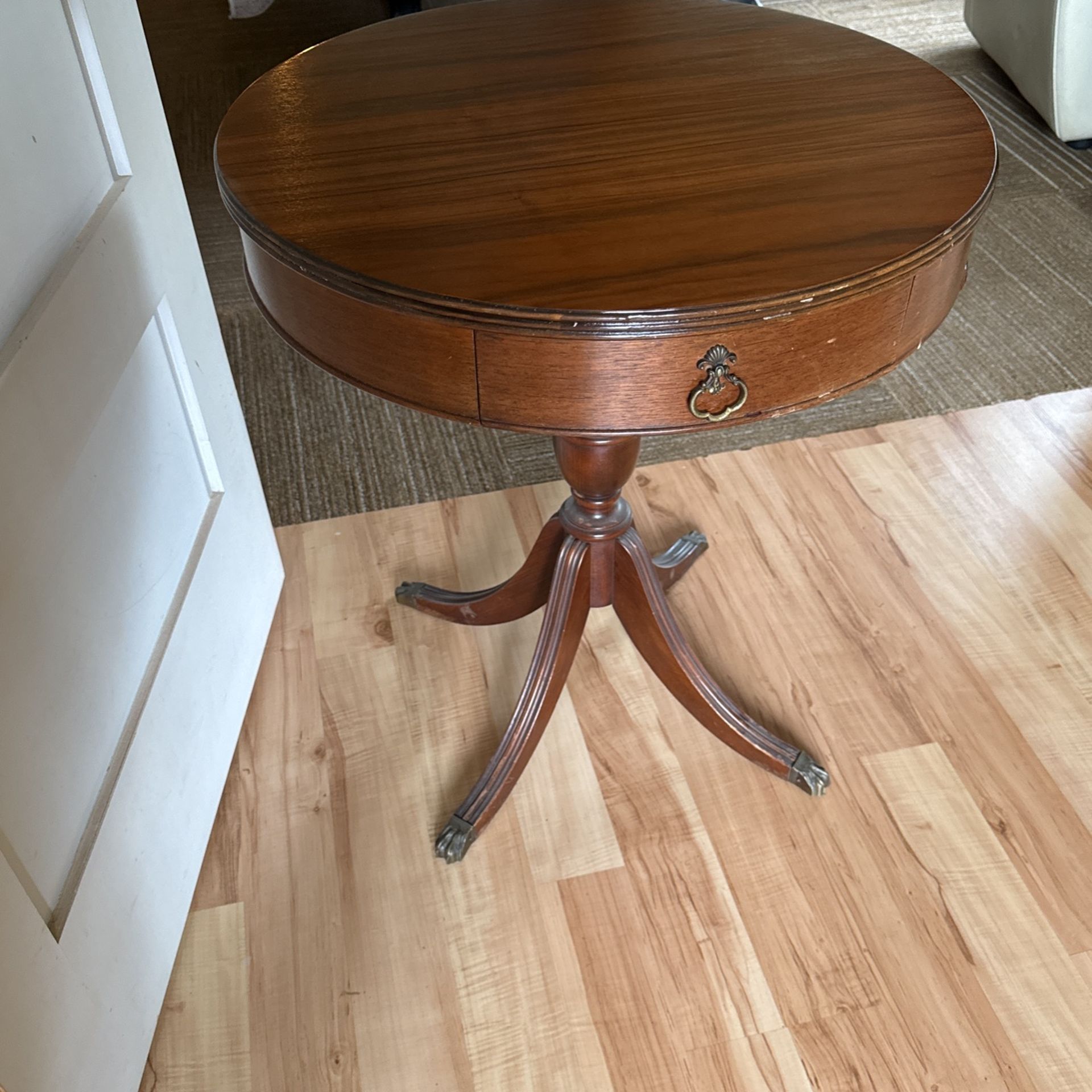 Brandt Antique Accent Pedestal Table