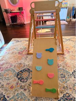 Blue wood 9 in 1 jungle gym