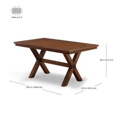 Better Homes & Gardens Maddox Crossing Dining Table, Brown Finish. A little bit scratched. Assembled