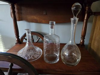 Three Glass Decanters