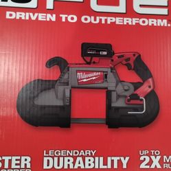 NEW Milwaukee 5" Portable Band Saw Deep Cut Variable Speed 2 Batteries & Charger Hard Case 2729-22