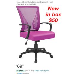New pink office chairs $50  pick up east Palmdale check out all my other listings or hit follow we will open box to show its new and complete before b
