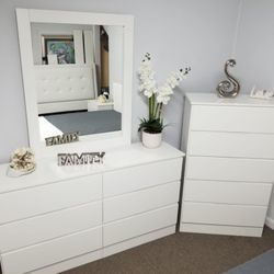 Brand New Dresser with Mirror and Chest / Comoda con Espejo y Gavetero Nuevo a Estrenar … Fast 🚚