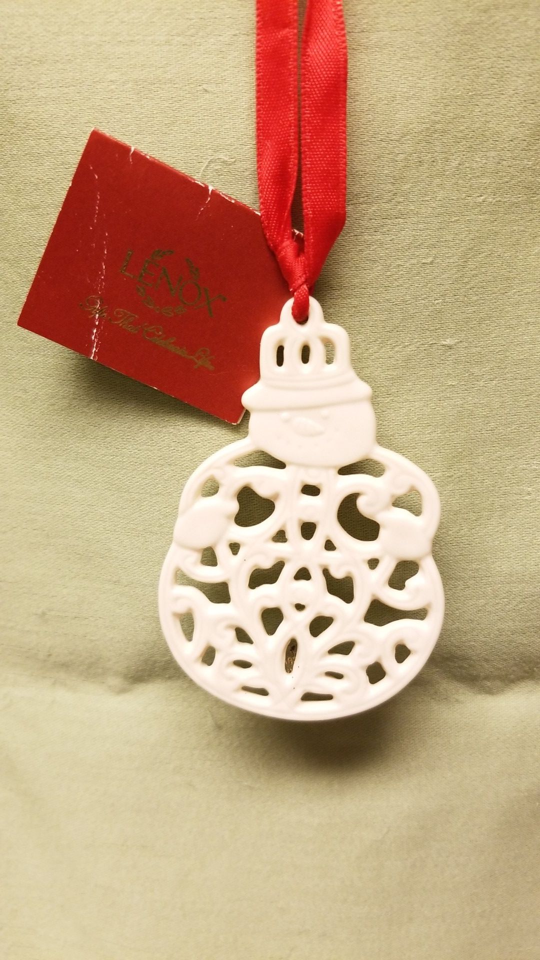 Lenox snowman ornament