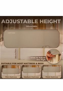 Foldable and height adjustable toddler bed rail