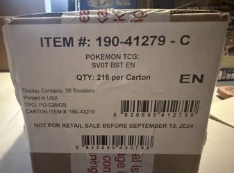 Pokemon Stellar Crown Booster Box 