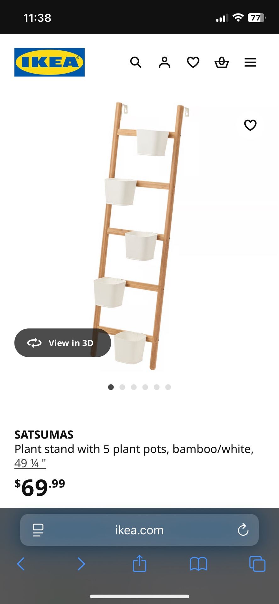 Ikea Satsumas Plant Stand