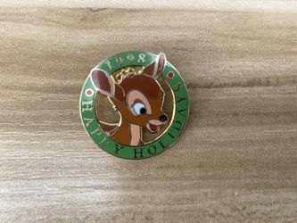 Disney DLR Cast Member Happy Holidays 1998 Bambi Pin