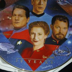 STAR TREK PLATE SECOND IN COMMAND SIGNED