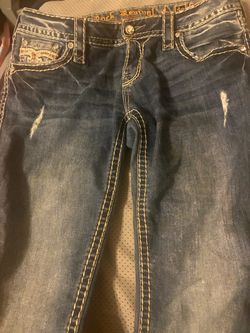 Rock Revival Dark Wash Distressed Jeans