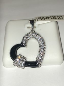 White Gold Over 925 Sterling Silver Heart Pendant Ladies Mother’s Day Special