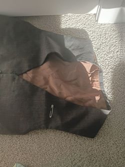 Brown and grey newsboy vest