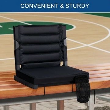 NEW 2 Pack Stadium Seats for Bleachers with Back Support, Bleacher Seats with Backs and Extra Thick
