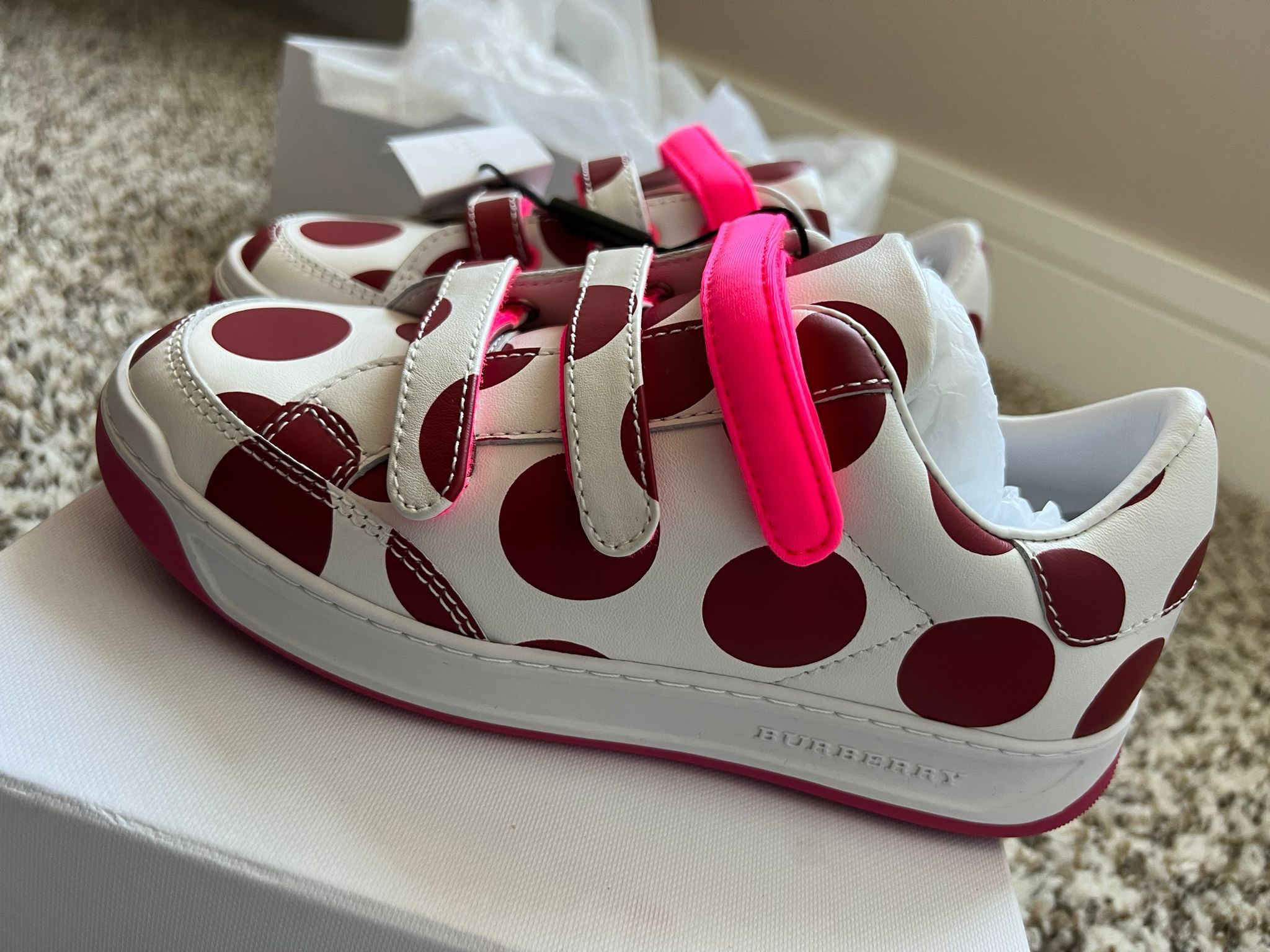 NEW AUTHENTIC KIDS BURBERRY SNEAKERS SIZE 1 And 2 $125 Each
