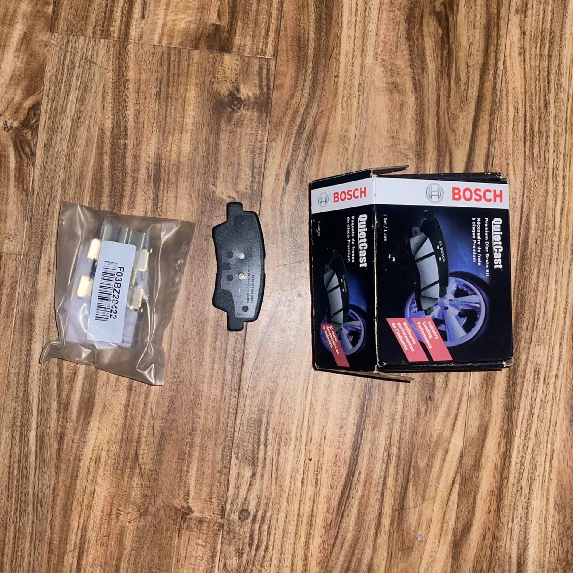 [FRONT] BOSCH BC1543 QuietCast Premium Ceramic Disc Brake Pad Set - Compatible with Select Hyundai Elantra, Elantra Coupe, Elantra GT; Kia Forte, Fort