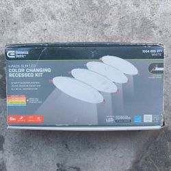 Four Pack Slim LED Color Changing Recessed Kit