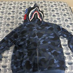 Blue Bape Hoodie 