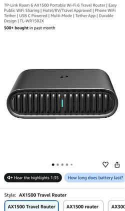 Ax 1500 travel router