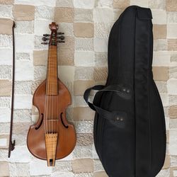 Treble Viol Viola da Gamba with Bow and Padded Case