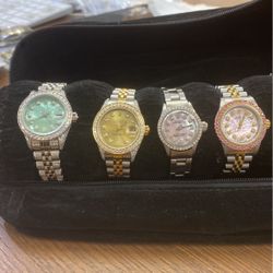 Rolex Ladies Service Gold Diamonds Vvs Oyster Box Papers Buy Sale Trade