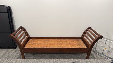 Wooden Sleigh Bench or Daybed Frame