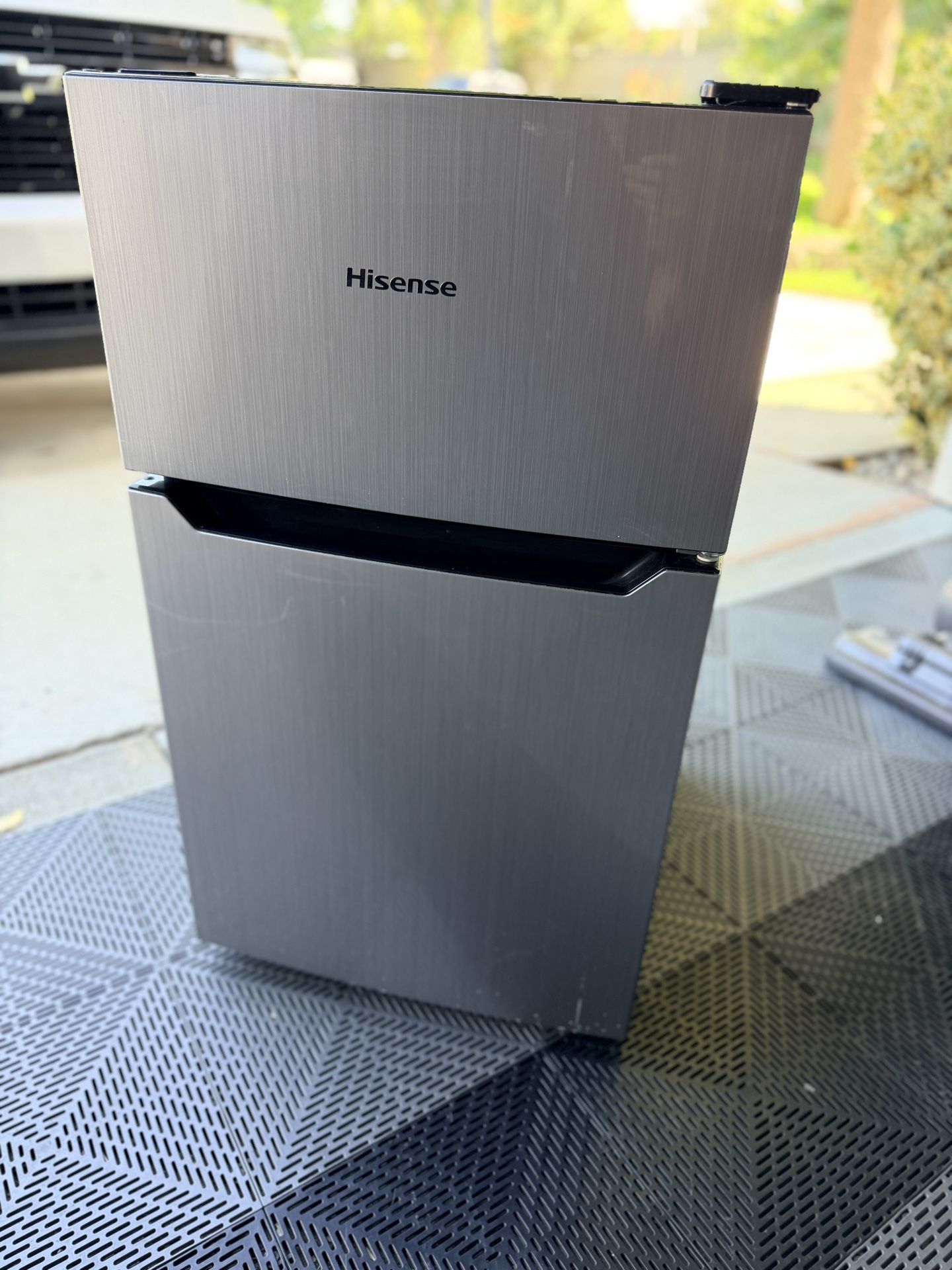 Hisense 3.3 Cu. Ft Small Fridge And Freezer Compact Double Door