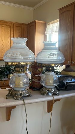 Antique hurricane lamps