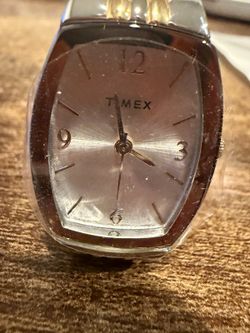 Timex Women’s Analog Quartz Tonneau Silver Stainless Expansion Bracelet 30m