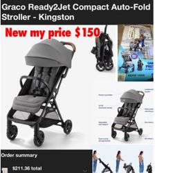 New in box Graco ready 2 jet compact auto fold stroller great for travel $150  Firm no lower Cash only East Palmdale  off 47th &R8 Address will be pro