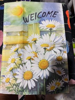 Garden Flag - new - welcome