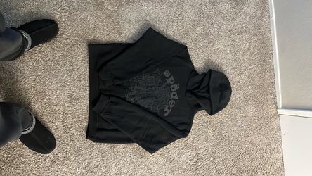Sp5der Black Hoodie Spider Web Graphic