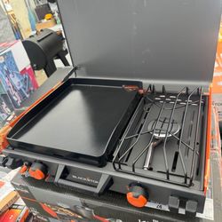 Blackstone Adventure Ready 12'x14" Propane Camping Griddle with Side Burner bo