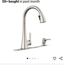 8587: New KOHLER R22867-SD-VS Maxton Pull-Down Kitchen Faucet with Soap Dispenser/Lotion Dispenser, Kitchen Sink Faucet with Pull Down Sprayer