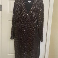 Black Sparkly Long sleeve Dress 