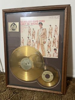 Elvis 24kt gold plated records 50th anniversary