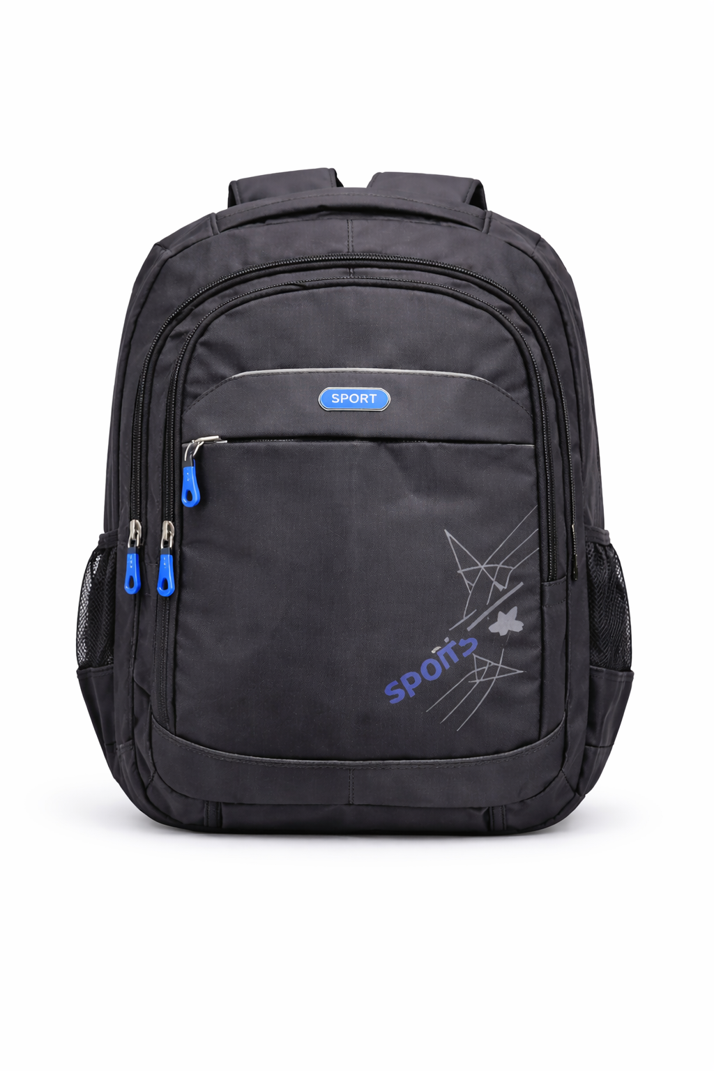 Black Sport Backpack – Lightweight Travel School Gym Bag