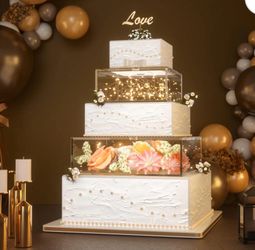 Clear Acrylic Cake Display Stand Tiered 