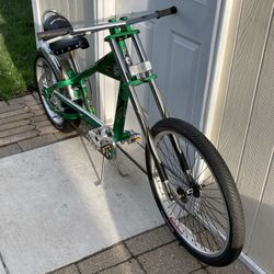 Green Schwinn Stingray Chopper Bike