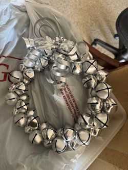 Silver Jingle Bell Christmas Wreath