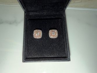 10k white and rose gold earrings
