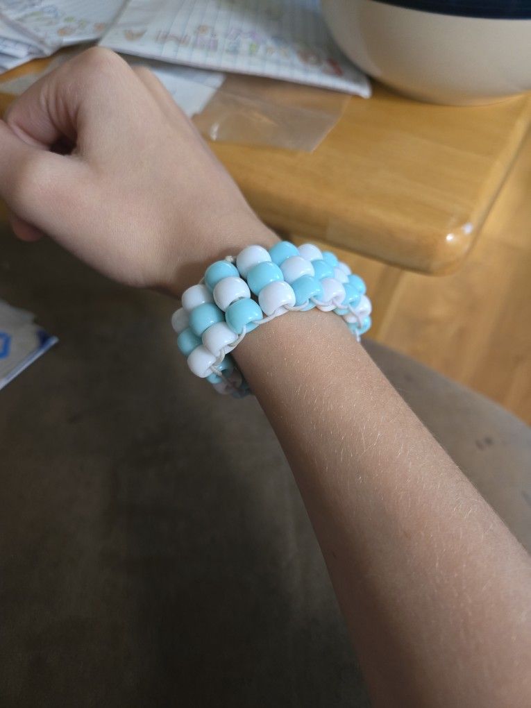 A 3 Row Bracelet (Any Color) (Ladder Stich)