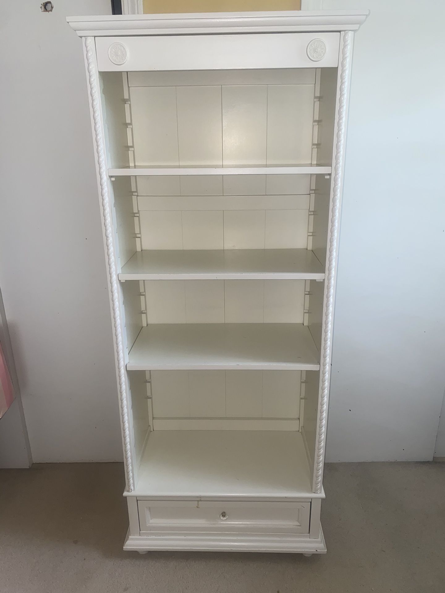 Gorgeous French Antique  White Book Case Floating Shelves 