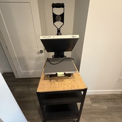 Like-New HPN 15x15 Heat Press + IKEA Stand + Gildan Hoodie & T-Shirt Blanks