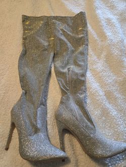 Easley knee high glittery boots 9