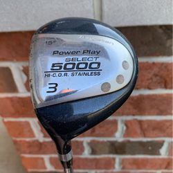 Tungsten Power Play Select 5000 Hi-Core Stainless 3 Wood LH