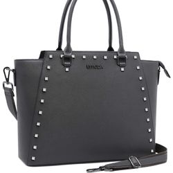 Laptop Bag for Women,13-15.6 Inch Padded Laptop Tote Bag,Multi Pockets Computer Bags for Women,Gray