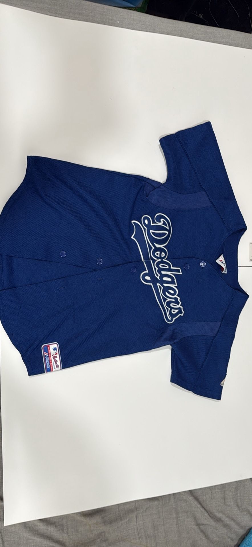 Youth Jersey Majestic MLB Los Angeles Dodgers Puig #66, Baseball Size M (10/12)