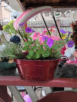 Beautiful planter made of metal