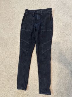 Dark Wash Skinny Jeans with Moto Paneling